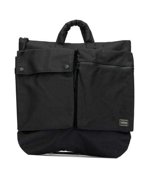PORTER-YOSHIDA & CO Black "2 Way Helmet" Crossbody Bag Large for men