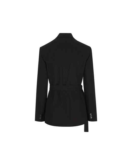 Loewe Black Belted Wool Blazer
