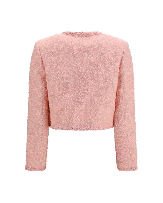 Self-Portrait Pink Bouclé Jacket