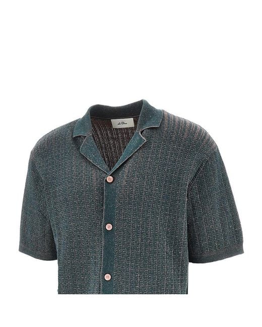 Les Deux Gray 'Evan' Knitted Shirt for men