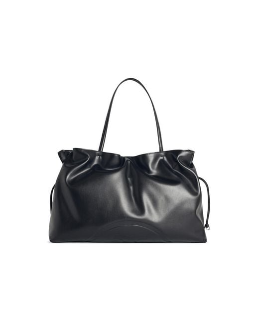 Women's Black Large 'Shopping Ella Natuura' Bag With Lear Drawstring