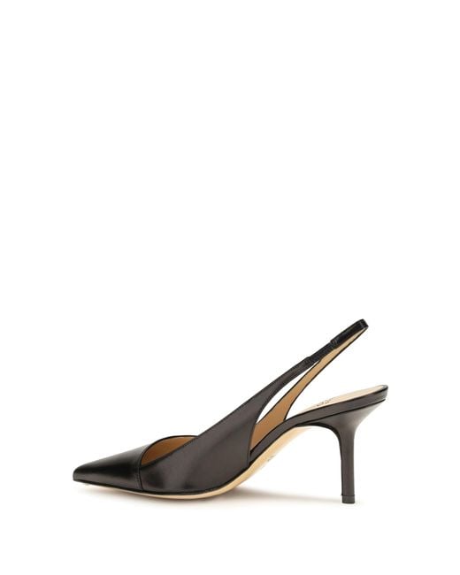 Francesco Russo Metallic Asymmetric Slingback Pumps