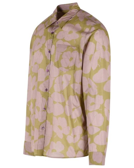 Dries Van Noten Brown Cotton Shirt for men
