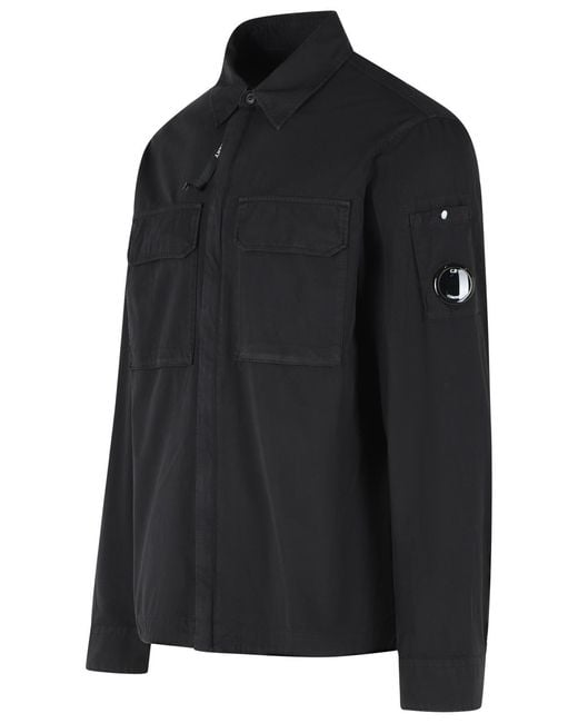 C P Company Black Cotton Shirt