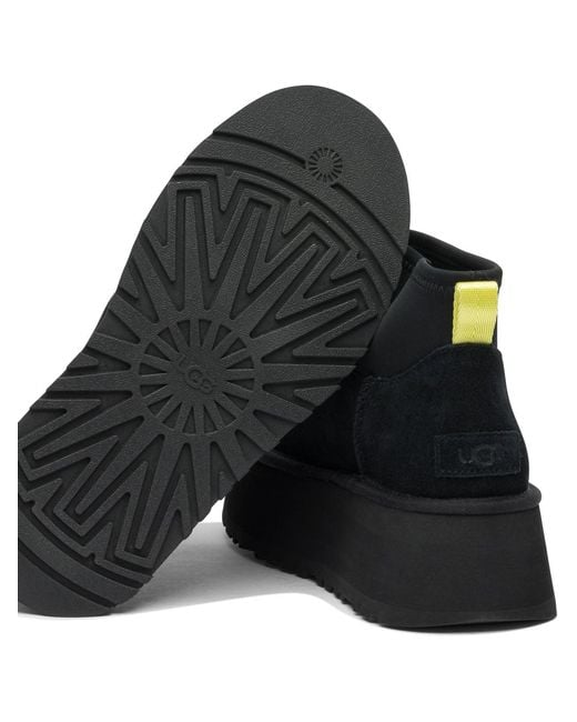 Ugg Black Platform Snow Boots Classic Mini Dipper