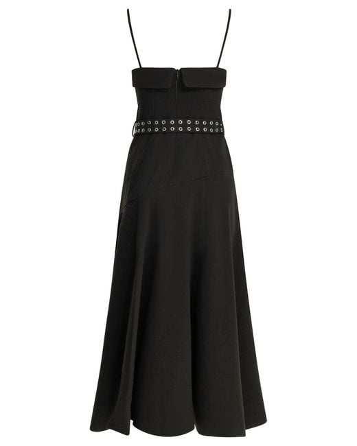 Ganni Black Asymmetrical Long Dress