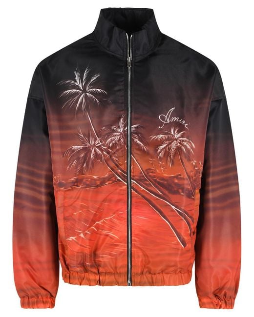 Amiri Orange 'Palms' Bomber Jacket for men