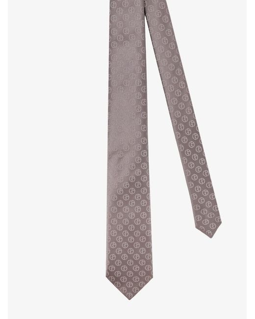 Giorgio Armani Gray Silk Tie for men