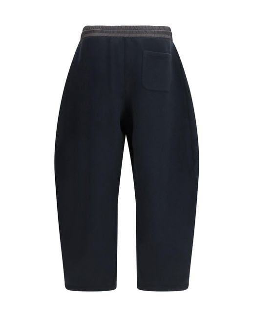Sacai Blue Cotton Sweatpants for men