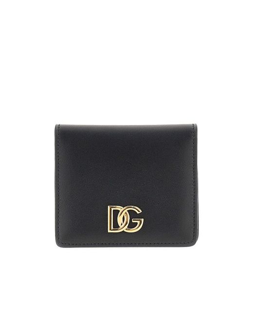 Dolce & Gabbana Black Dolce&Gabbana Leather Bi-Fold Cardholder