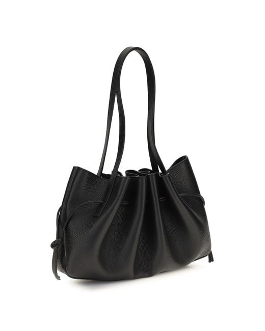 Yuzefi Black Scallop Shoulder Bag