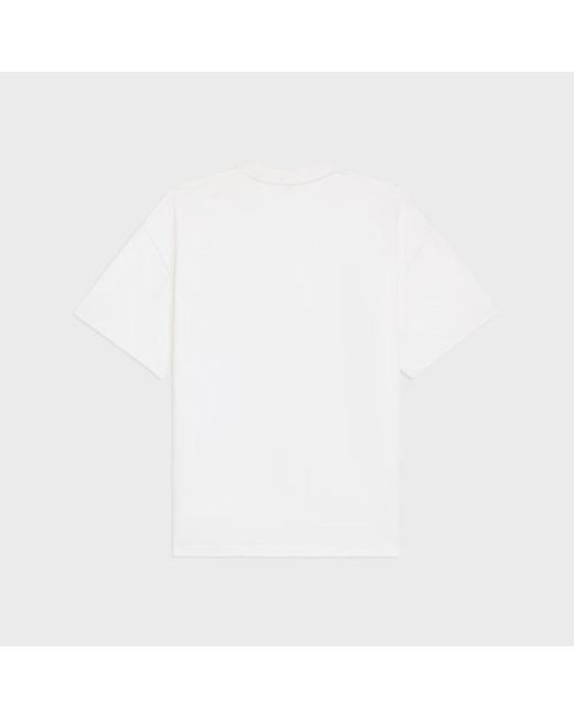 Céline White Triomphe Relaxed Fit T-Shirt for men