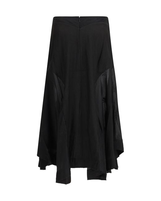 Our Legacy Black Petti Skirt Noir Bloom Ethereal Veil
