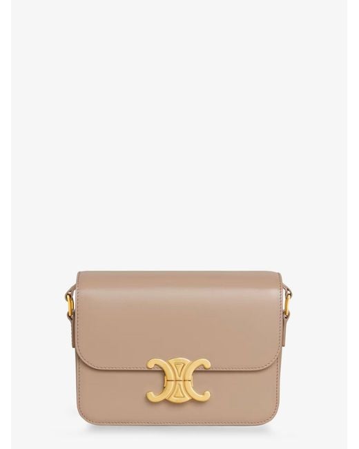 Céline Natural Teen Triomphe Leather Crossbody Bag