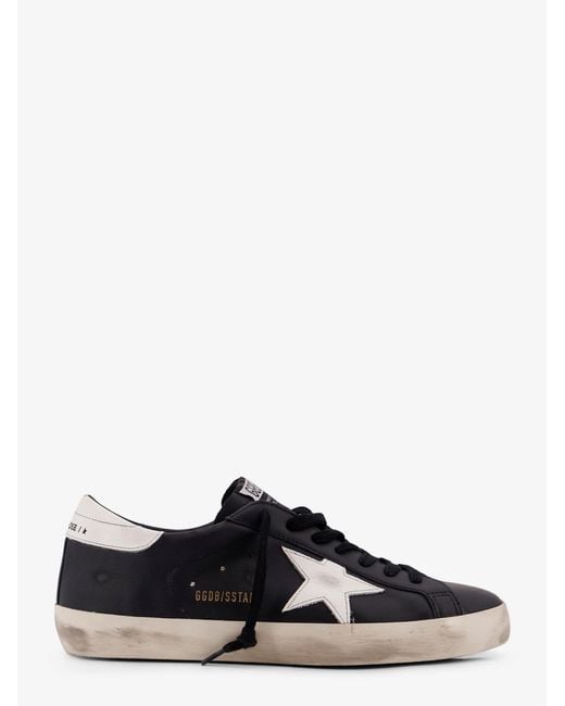 Golden Goose Deluxe Brand Black Deluxe Brand Super Star Leather Sneakers for men