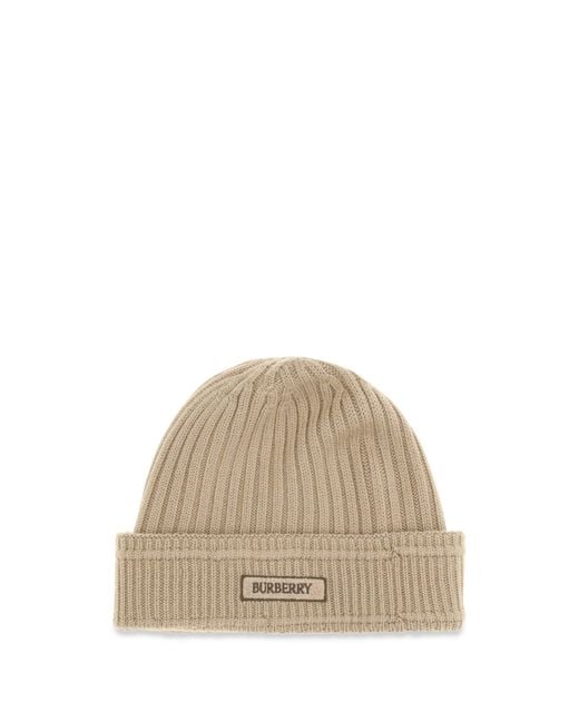 Burberry Natural Wool Beanie for men