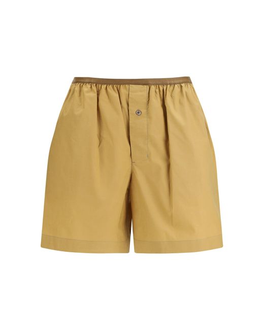 Lemaire White Buttoned Elasticated Shorts