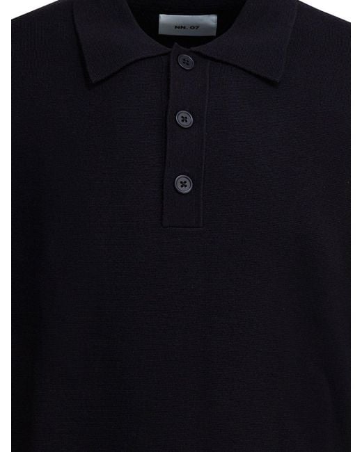 NN07 Blue Harald Wool Polo Sweater for men