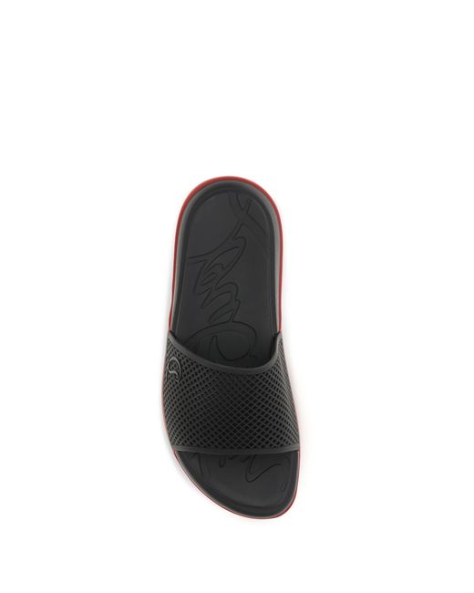 Christian Louboutin White Easy Breezy Slippers for men
