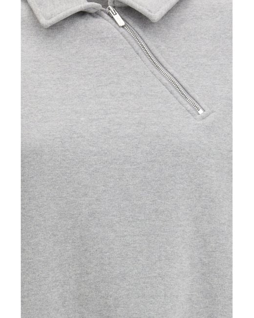 Miu Miu Gray Sweatshirt With Oblique Zip Closure
