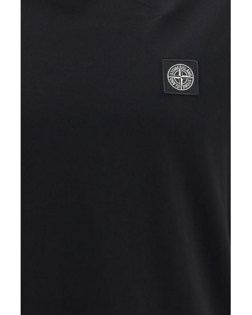 Stone Island Black Logo Patch T-Shirt for men