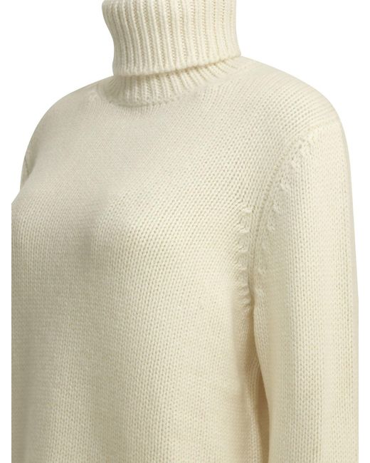 Semler White Cashmere Turtleneck Sweater