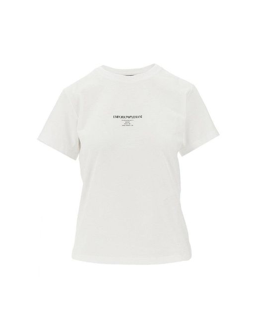 Emporio Armani White Asv Photographic Print T-Shirt