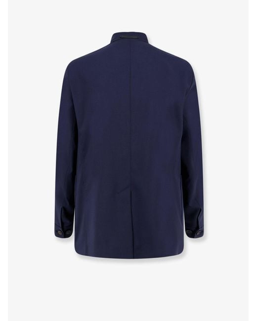 Hevò Blue Jacket Casalvecchio Wool-Blend for men