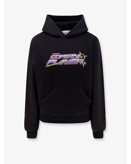 Coperni Black Cotton Hooded Sweatshirt