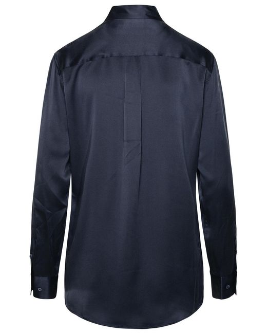 Equipment Blue Silk Shirt