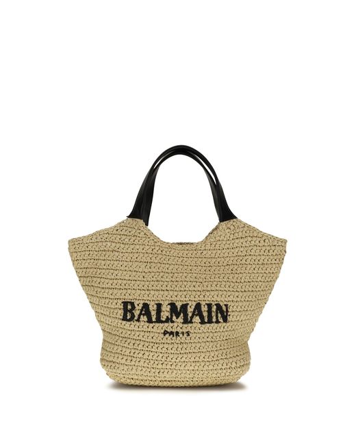 Balmain Metallic Tote Bag Mini Crochet