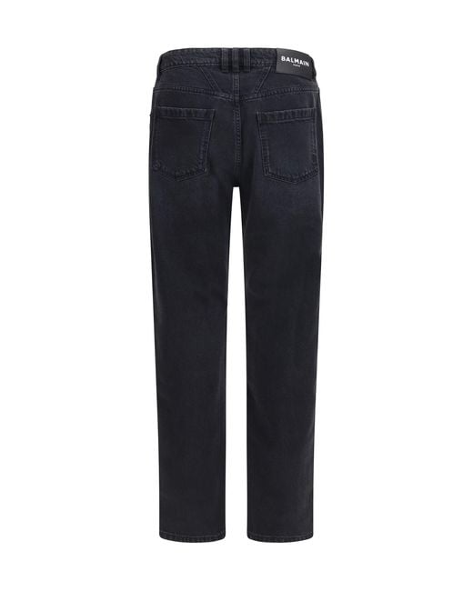 Balmain Blue Straight-Leg Denim Jeans for men