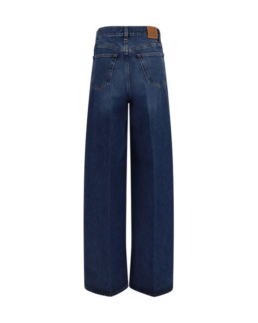 Totême  Blue Wide-Leg Denim Jeans