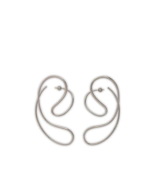 Panconesi White P Continua Large Earrings