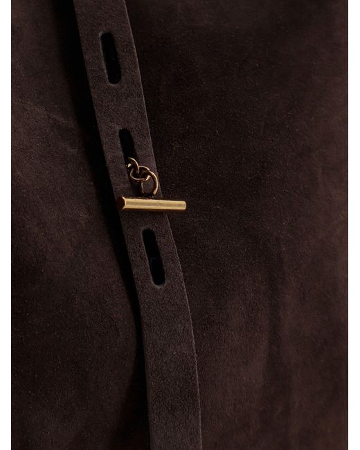 MINOBOSSI Black Suede Crossbody Bag