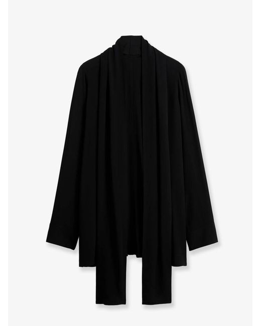 Totême Black Viscose Shirt With Scarf Detail