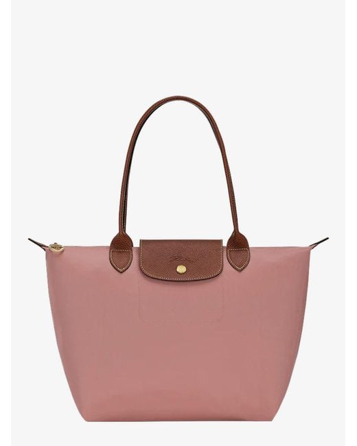Longchamp Pink Le Pliage Foldable Nylon Shoulder Bag