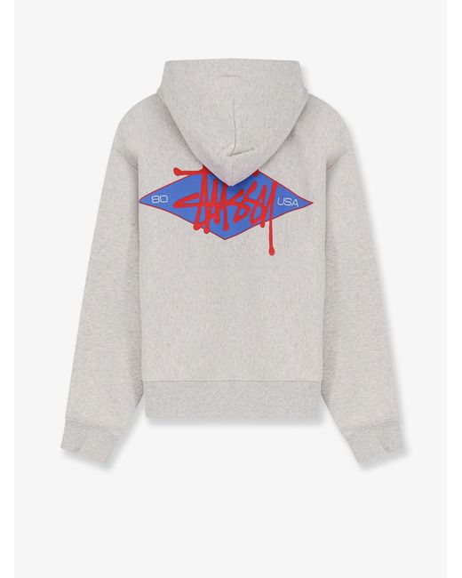 Stussy White Cotton Blend Sweatshirt for men
