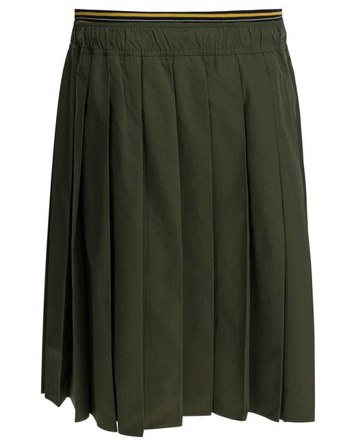 Prada Green Pleated Skirt Re-Nylon