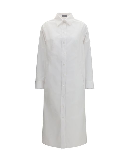 Balenciaga White Long Shirt Dress