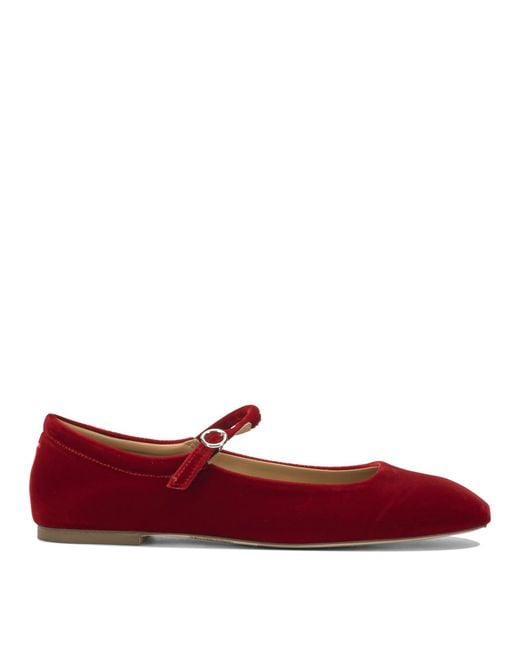 Women's Red "Uma" Mary Jane Ballets Flat