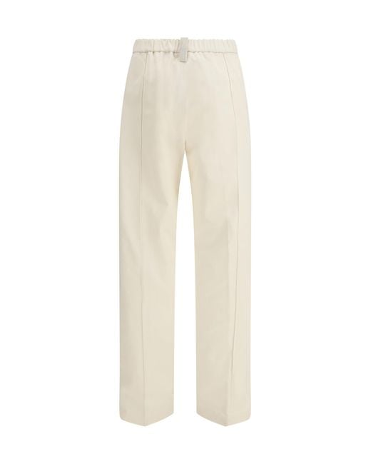 Fabiana Filippi Natural Trousers Cotton Gabardine