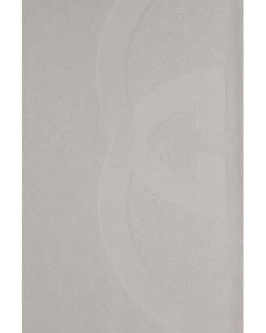 Gucci White Cotton Terry Towel With Web