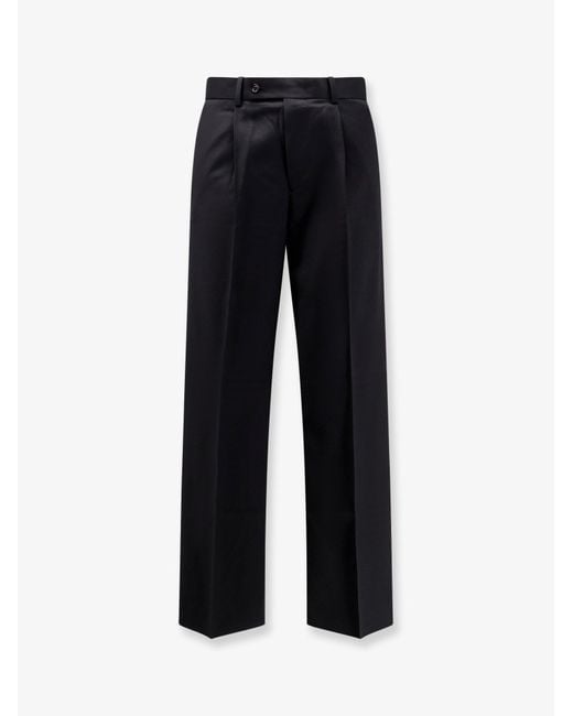 TONYWACK Black Wool Blend Trousers