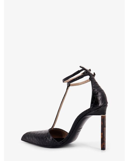 Tom Ford White Python-Effect Leather Pumps