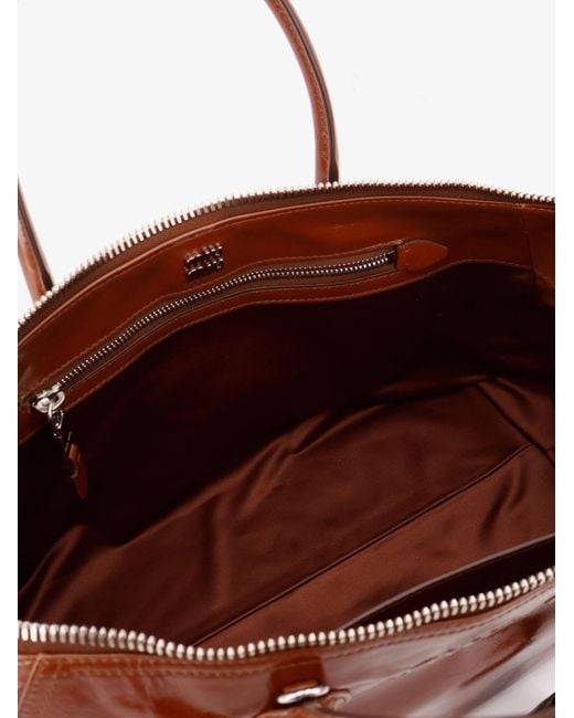 Miu Miu Brown Shiny Leather Crossbody Bag
