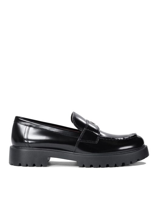 Tory Burch Black Classic Lug Loafers For