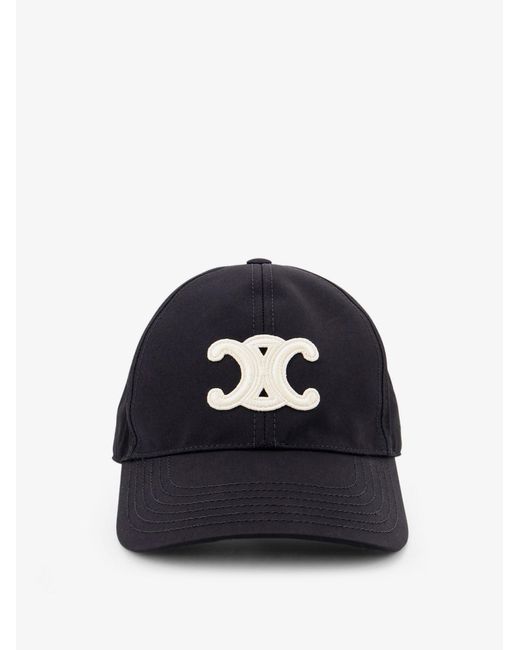 Céline Blue Triomphe Cotton Baseball Hat