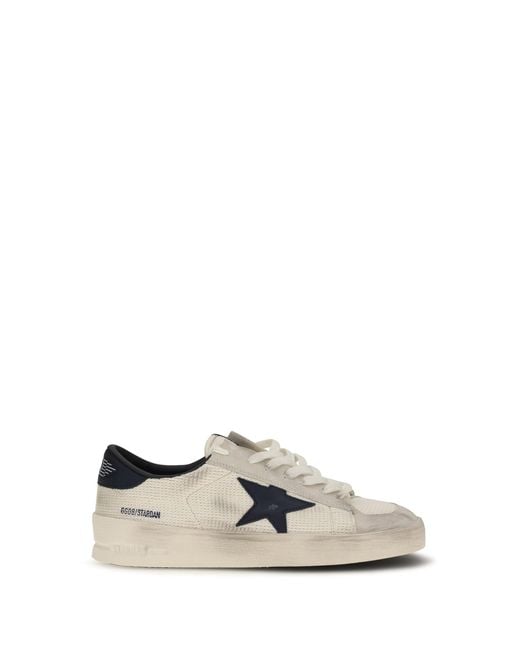 Golden Goose Deluxe Brand White Stardan Sneakers/Ink for men