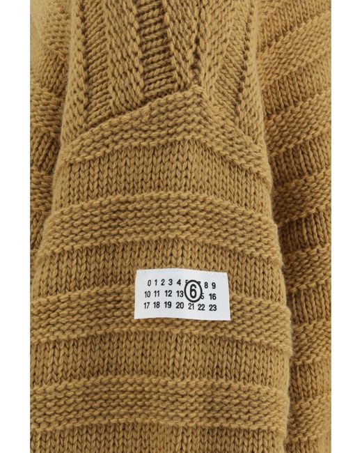 MM6 by Maison Margiela Natural Wool Turtleneck Sweater for men